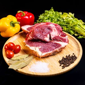 viande de bœuf avec os